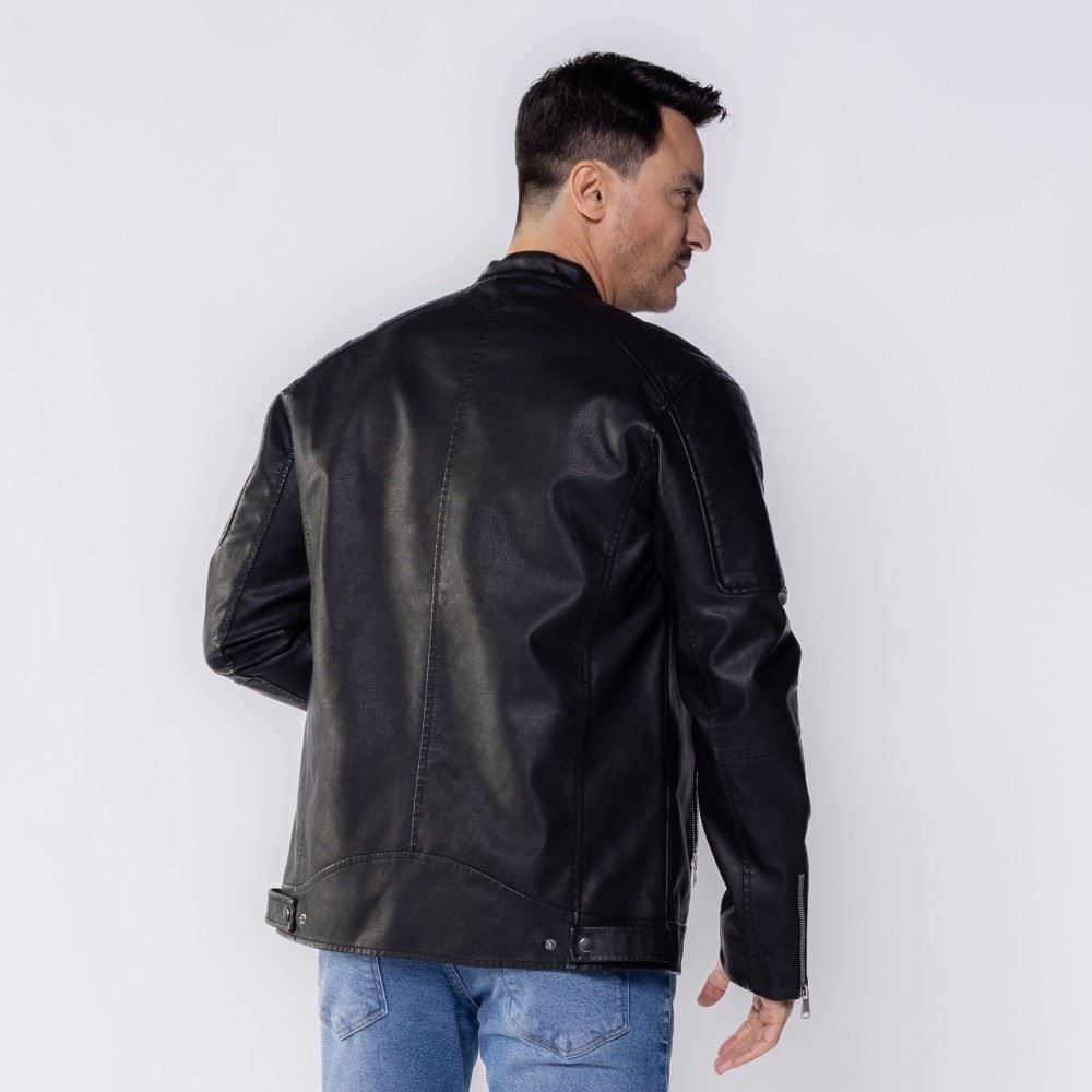 Jaqueta Masculina Em PU Marc Alain