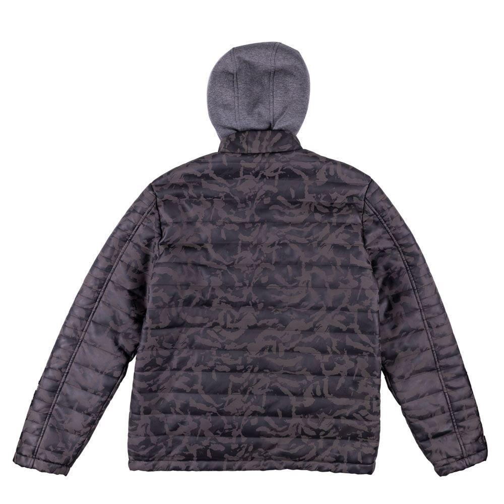 Jaqueta Masculino PU com Capuz de Moletom Thing