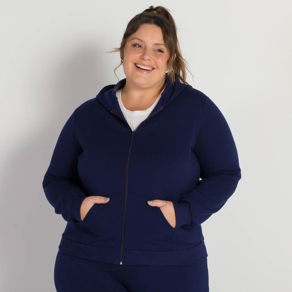 Jaqueta Moletom Plus Size Felpado Patricia Foster Mais