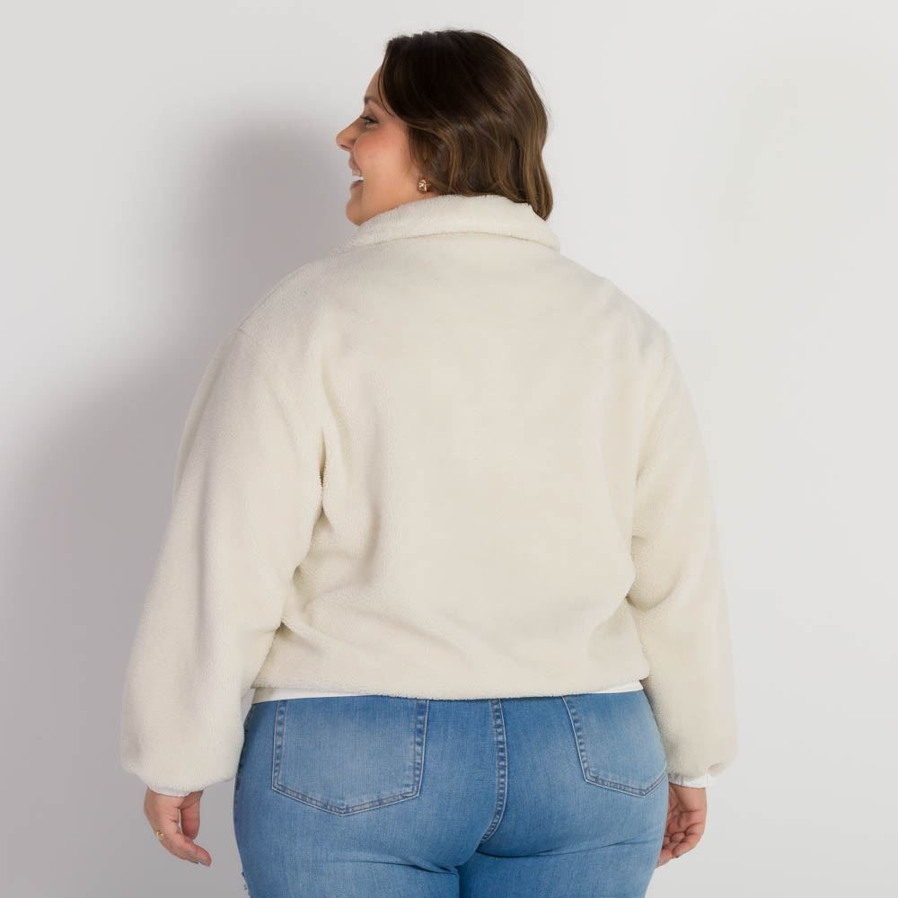 Jaqueta Plus Bomber Pele Carneirinho Patricia Foster Mais