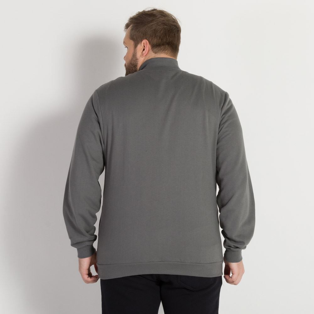 Jaqueta Plus Size Moletom Listras Felpado Colisão