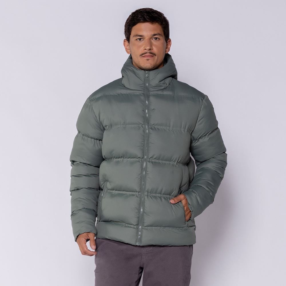 Jaqueta Puffer Masculina Com Capuz Fusionada Aspen Marc Alain