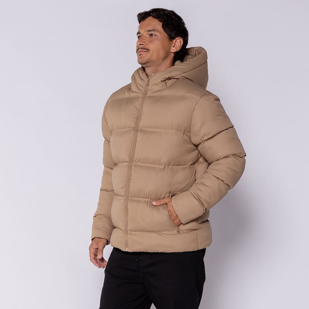 Jaqueta Puffer Masculina Com Capuz Fusionada Aspen Marc Alain