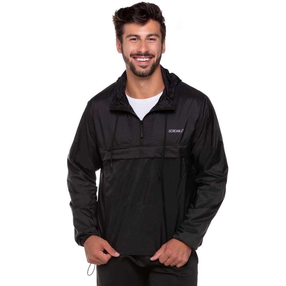 Jaqueta Quebra Vento com Bolsão Central Scream