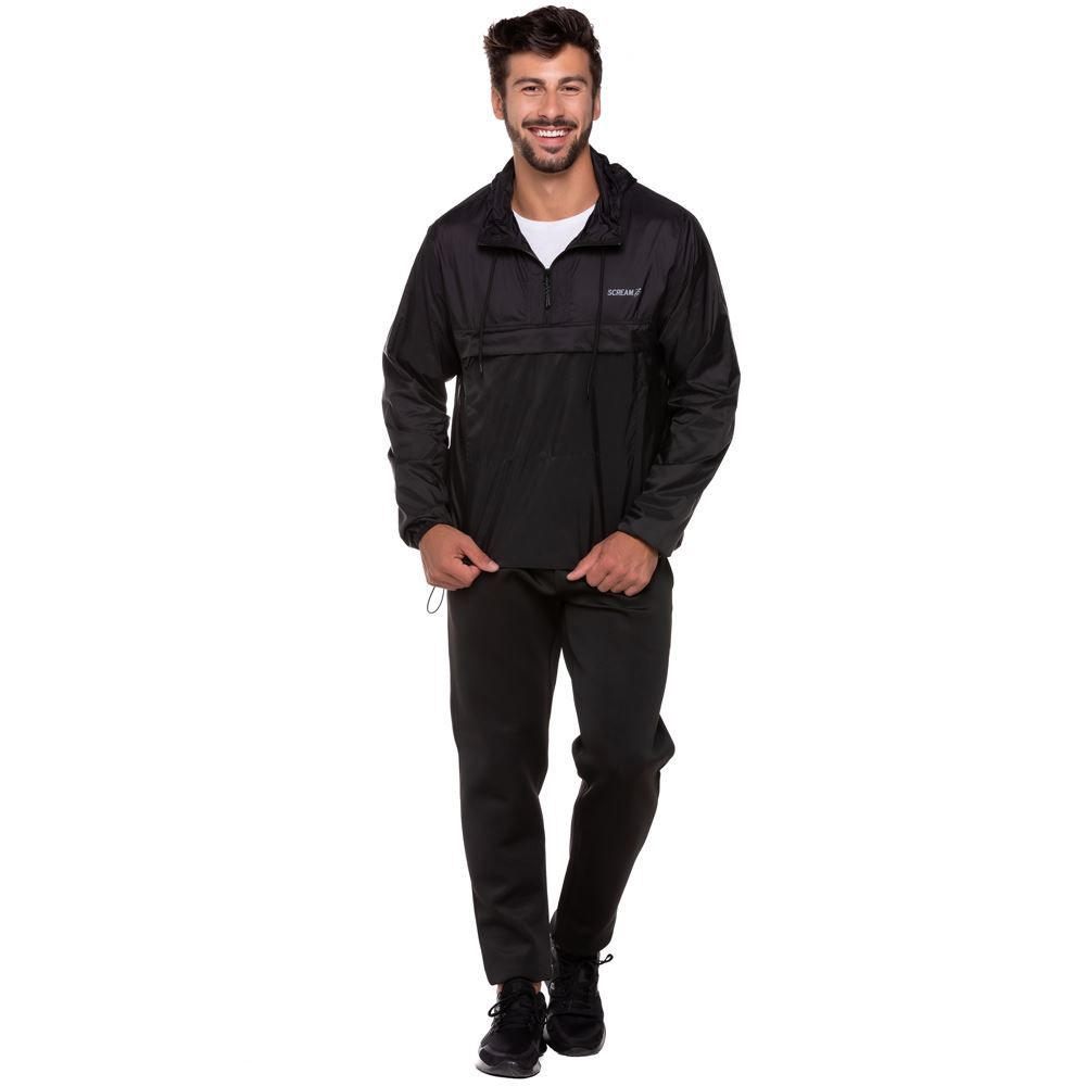 Jaqueta Quebra Vento com Bolsão Central Scream
