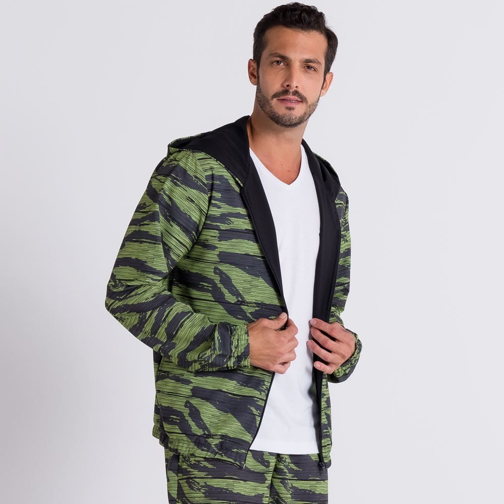 Jaqueta Tactel Estampada Scream