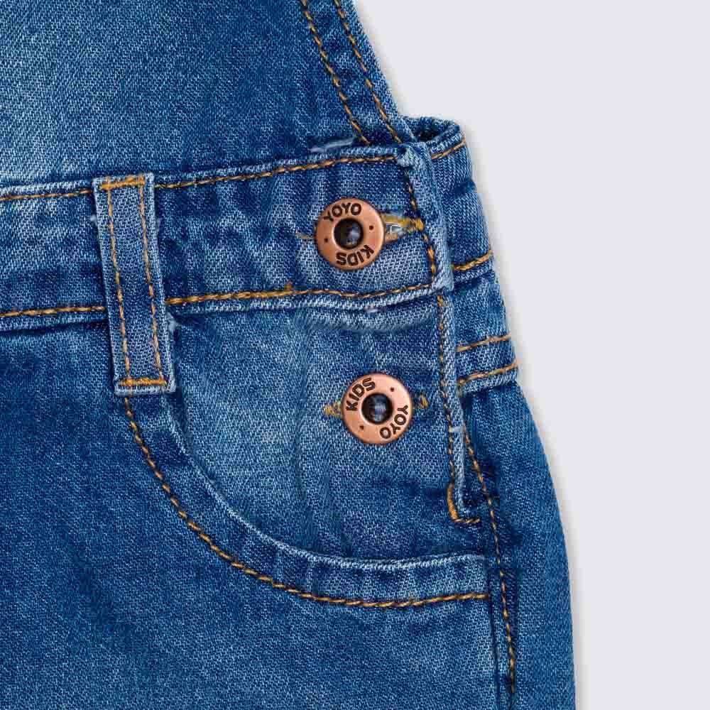 Jardineira de Bebê Jeans Yoyo Baby