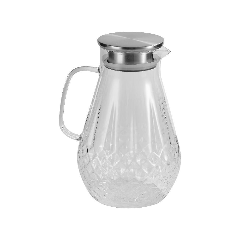 Jarra Com Tampa Inox Titanium 2 Litros - Vidro