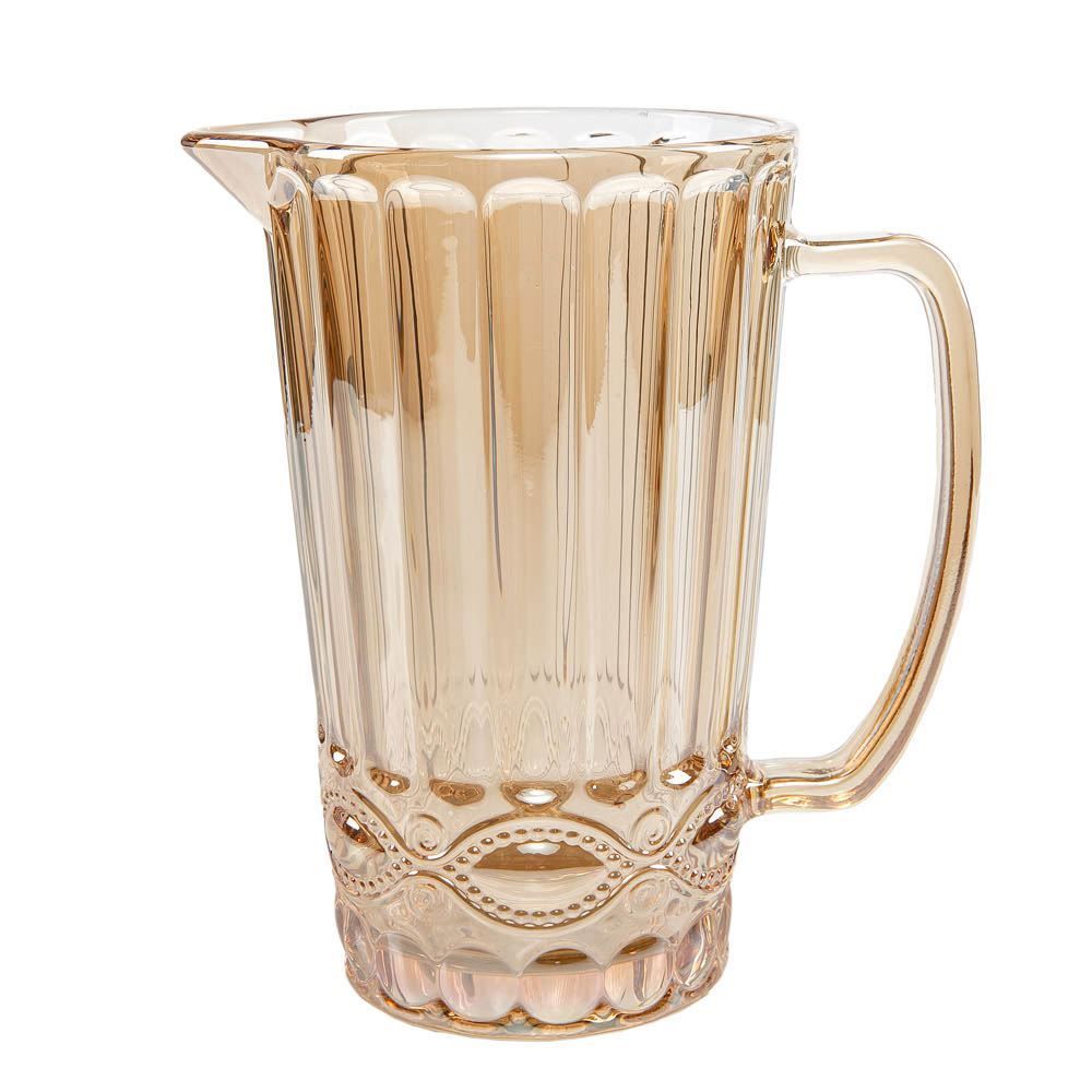 Jarra De Vidro Ambar Lyor Metalizado 1 Litro - Libélula