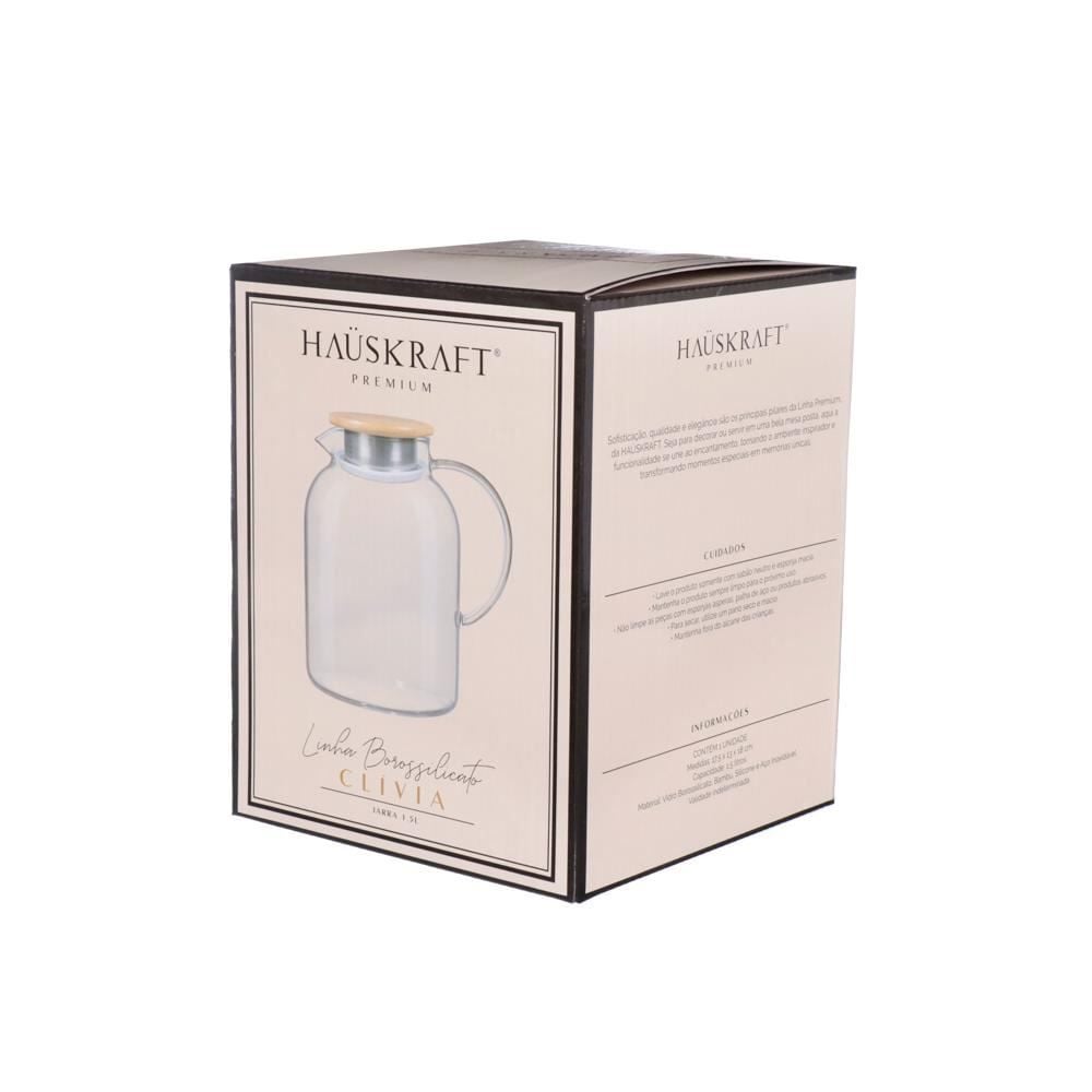 Jarra De Vidro Borossilicato Clívia 1,5L Hauskraft