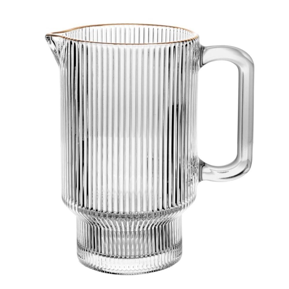 Jarra De Vidro Com Filete Dourado Lines Wolff - 900ml