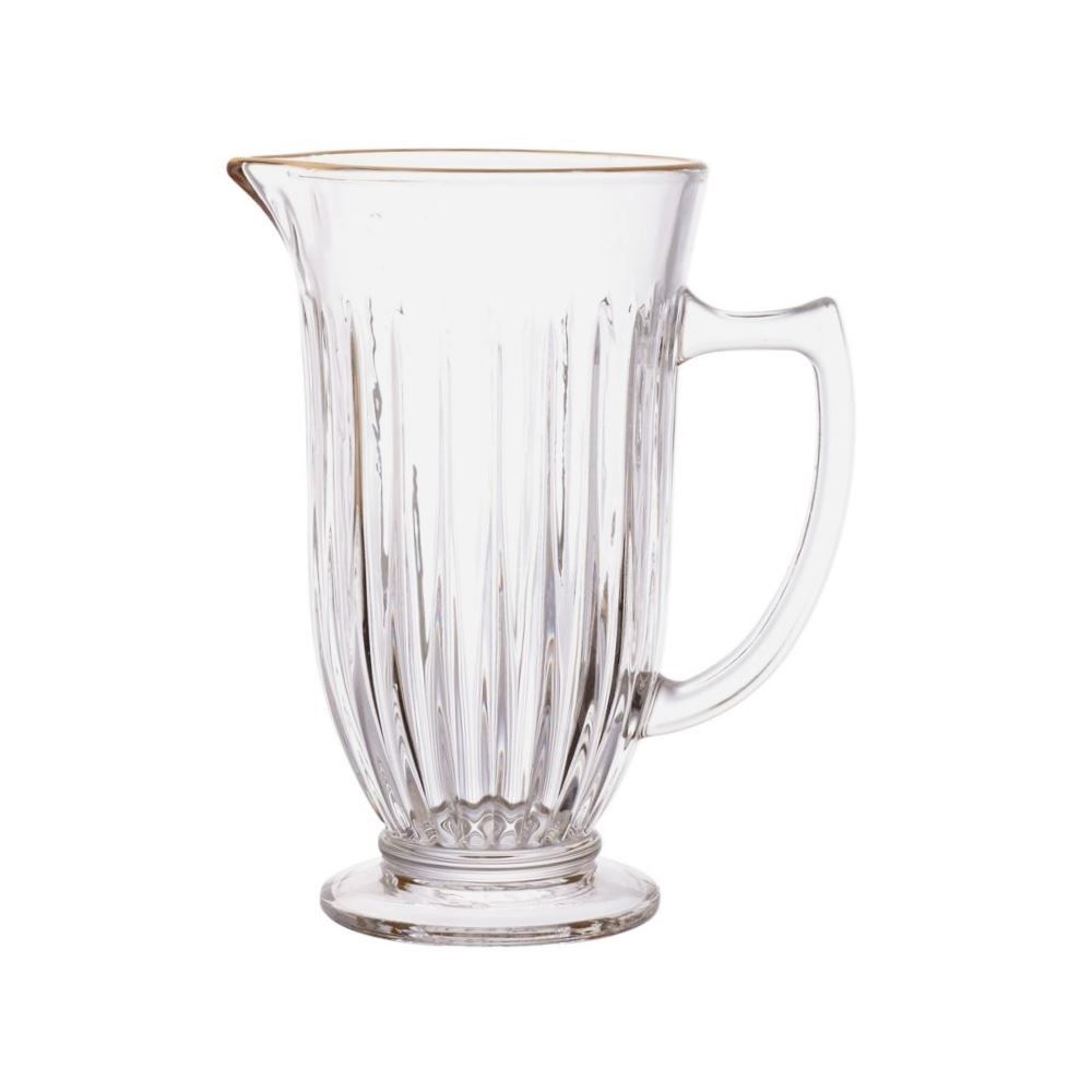 Jarra De Vidro Com Filete Dourado Melina Hauskraft - 1 Litro