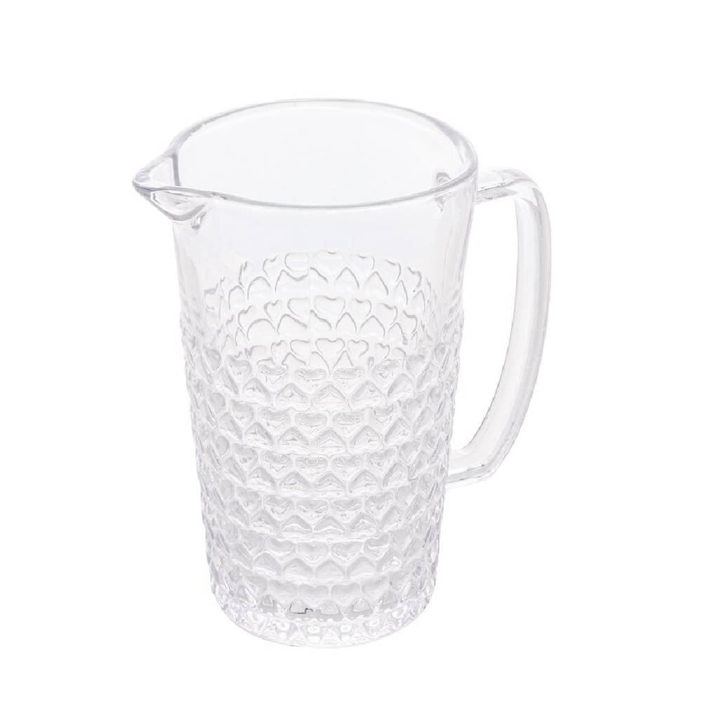 Jarra De Vidro Lyor De Coração 1 Litro - Transparente