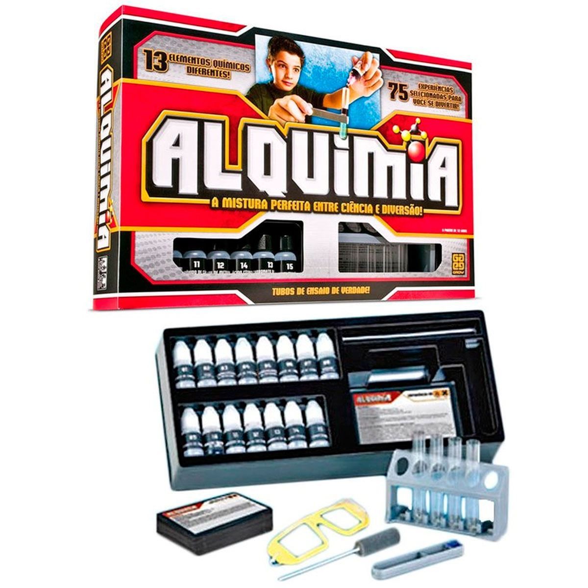 Jogo Alquimia Experimentos Ciência e Diversão Grow - VERMELHO