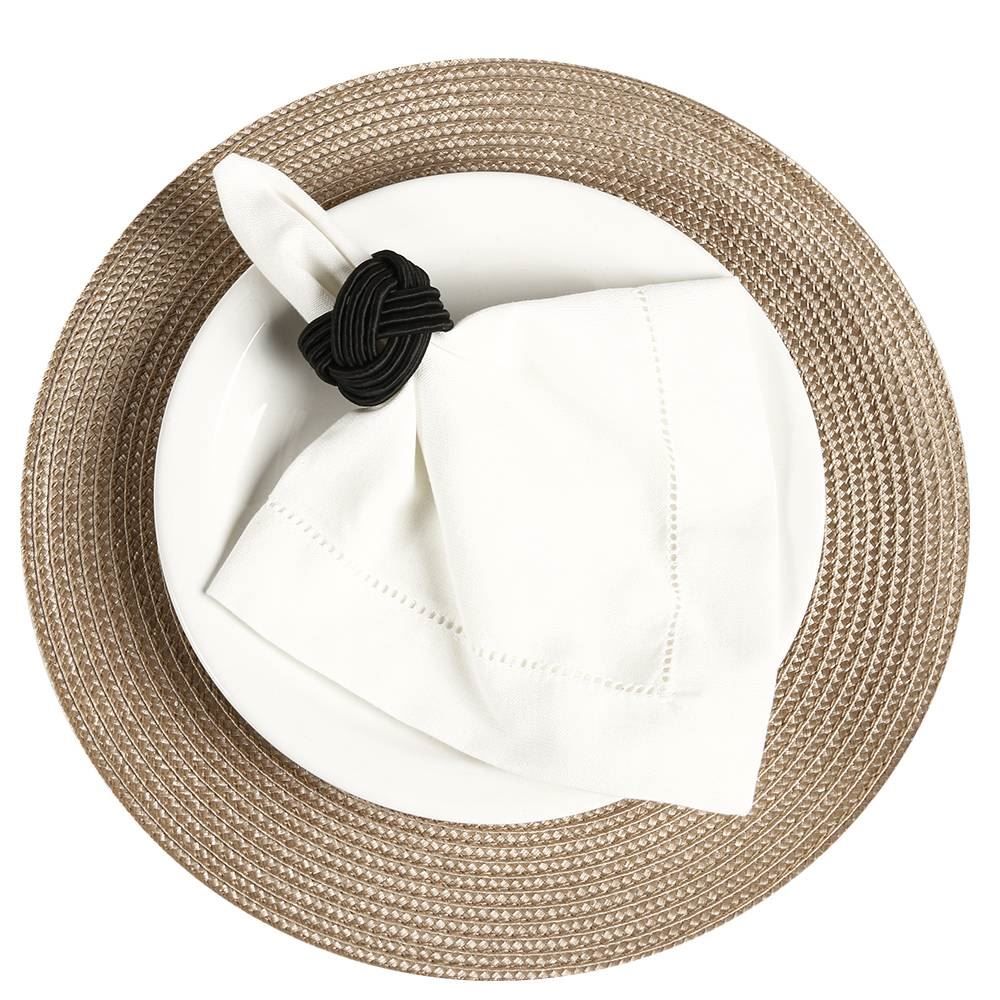 Jogo Anéis Para Guardanapos Lira 4 Peças Havan Casa - Preto