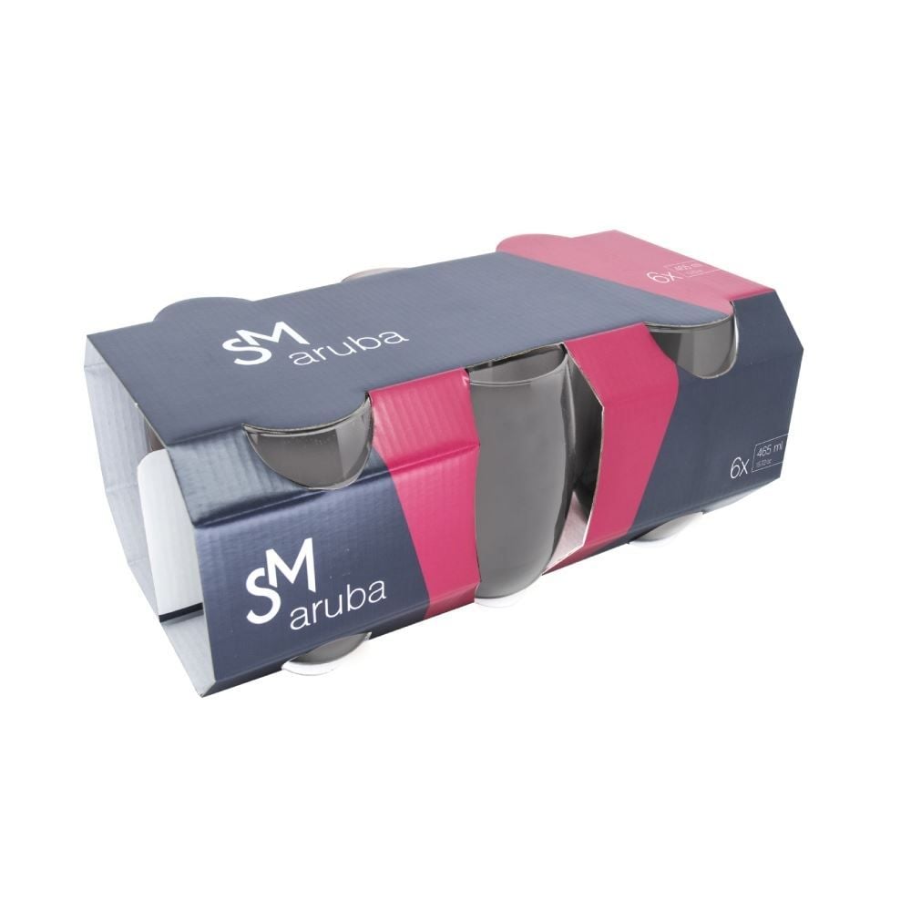 Jogo de Copos Aruba Sm Nadir 465Ml 6 Peças - Fume
