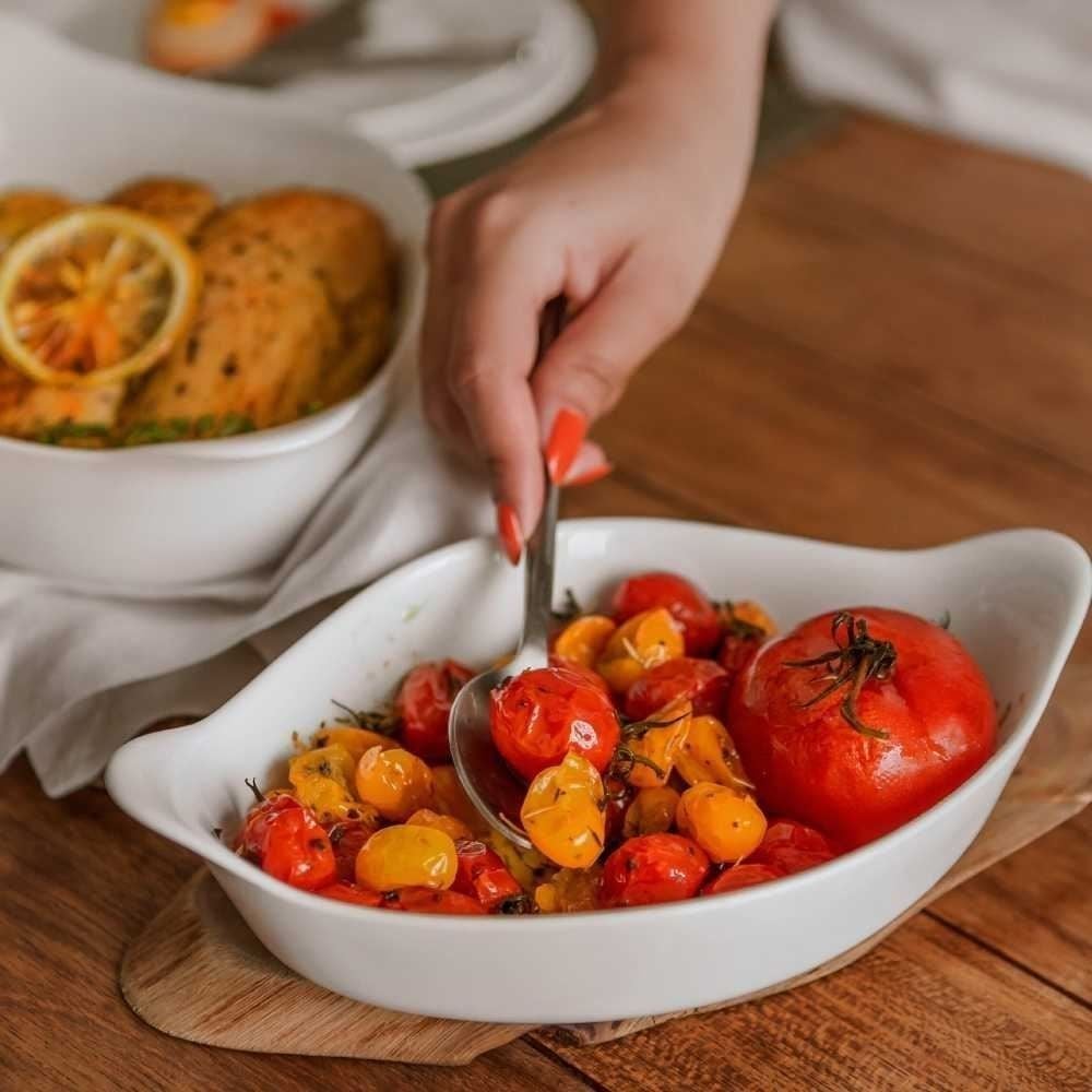 Jogo de Assadeiras Marinex Opaline 3 Peças - Branco