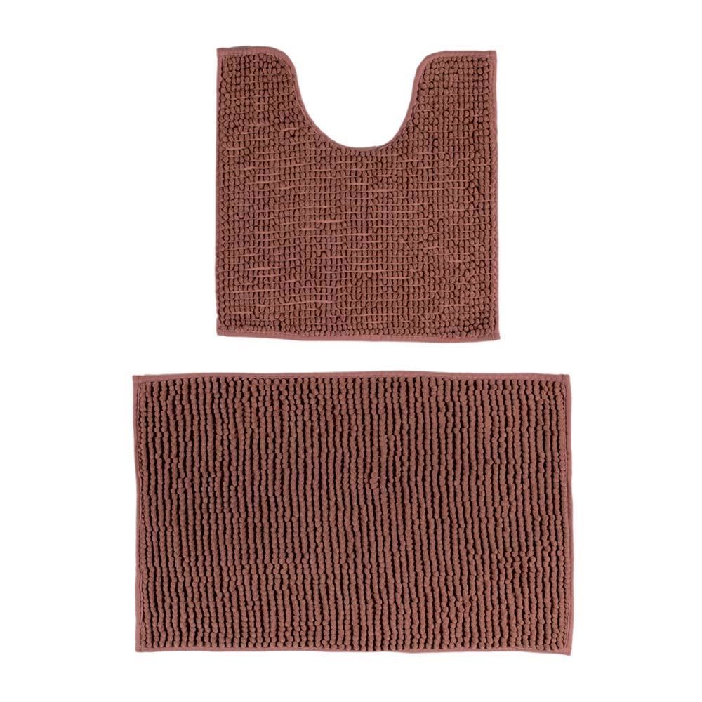 Jogo De Banheiro 2 Peças Dobby Finecasa - Taupe