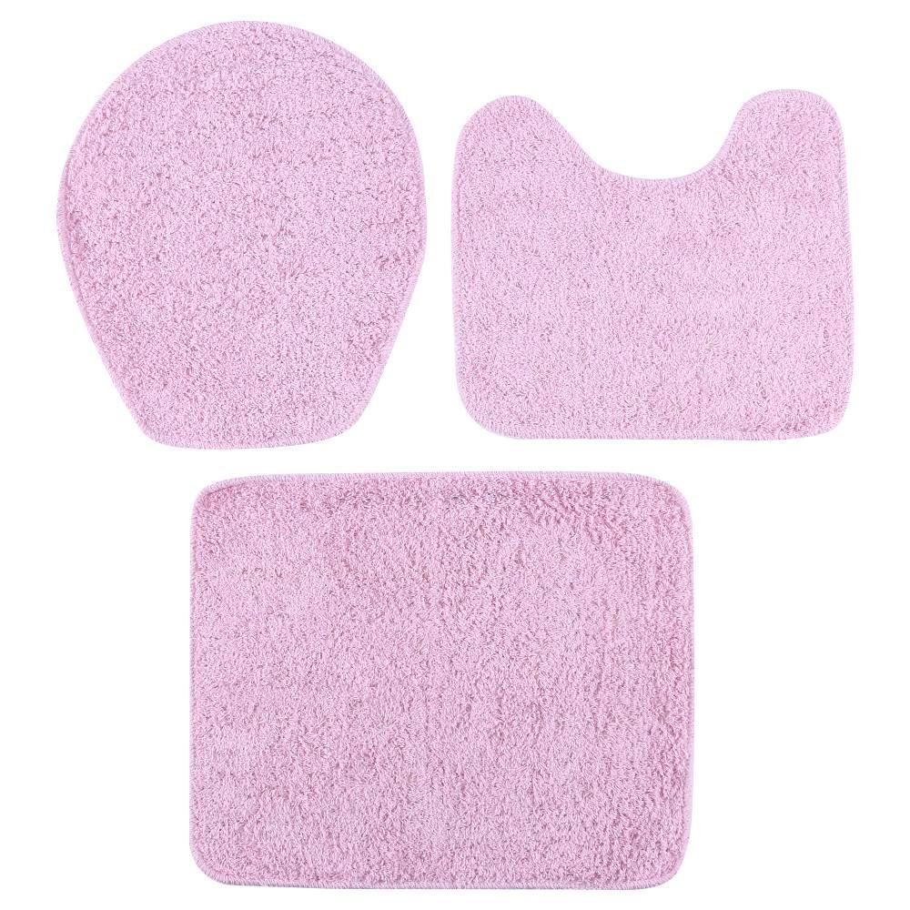 Jogo De Banheiro Algodão Color Pop 3 Peças Havan Casa - Rosa Claro