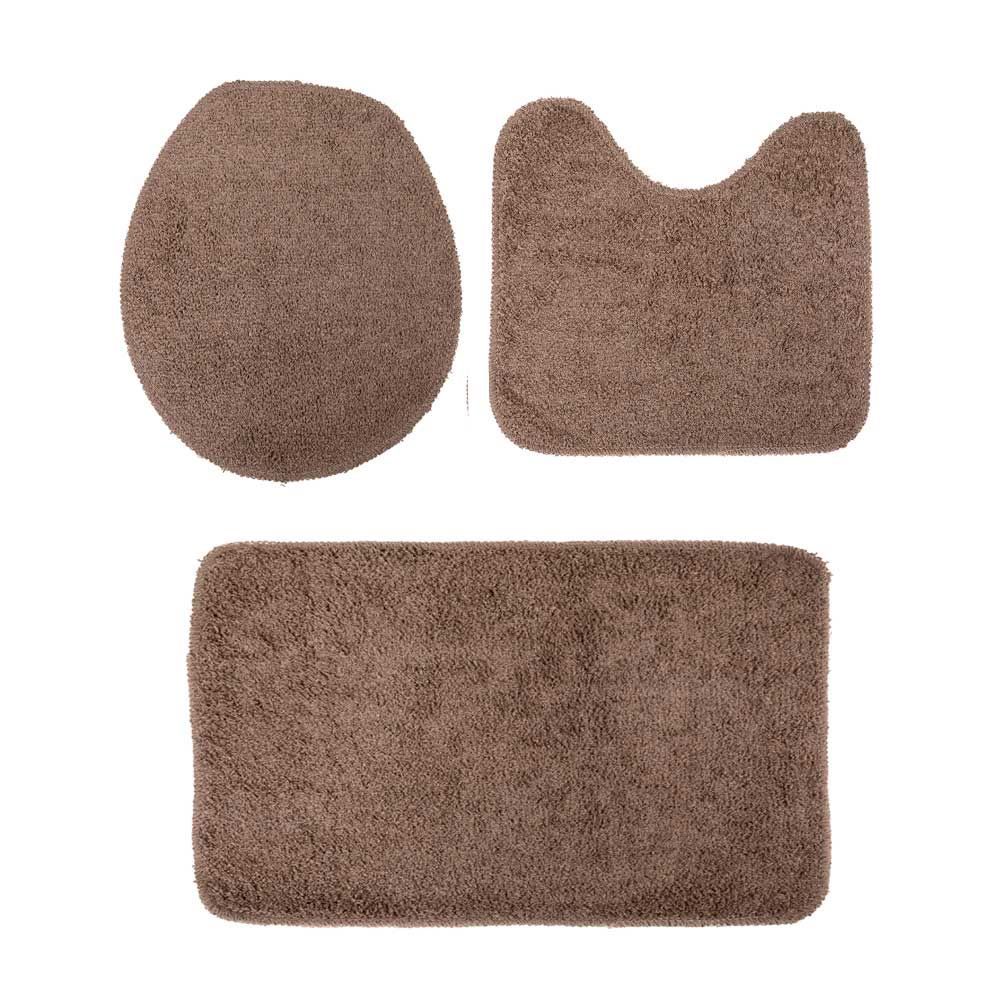 Jogo De Banheiro Algodão Color Pop 3 Peças - Bege