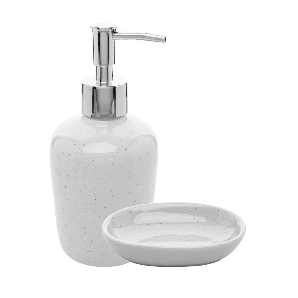 Jogo De Banheiro De Cerâmica Dots Wolff - Branco