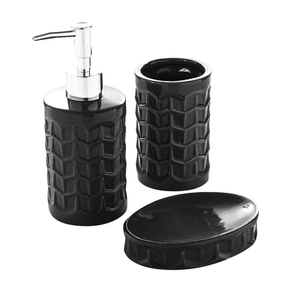 Jogo De Banheiro Havan Casa 3 Pçs - Cinza Escuro