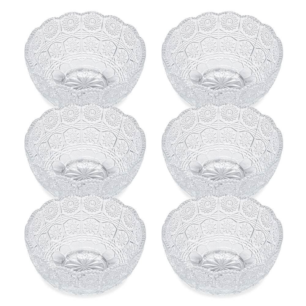 Jogo De Bowls De Sobremesa Bohemia Star Glass Inga - 6 Peças