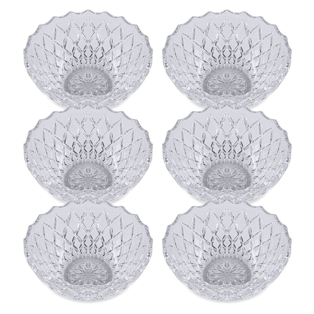 Jogo De Bowls De Sobremesa Diamond Star Glass Inga - 6 Peças