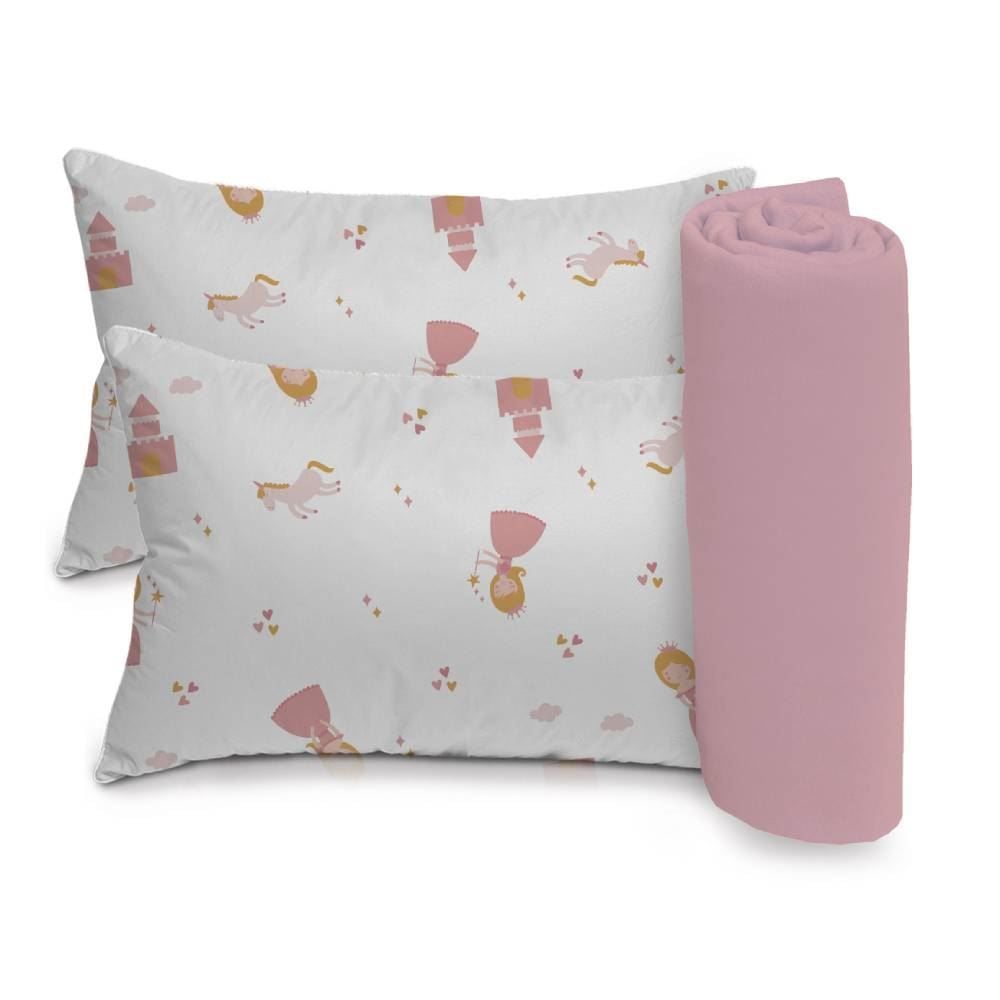 Jogo De Cama Bebê 100% Algodão Havan Baby 3 Pçs - Princesa