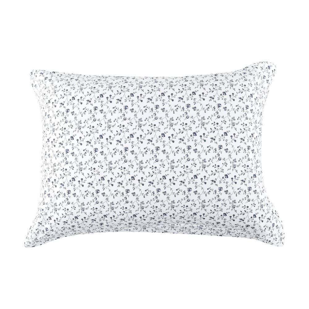 Jogo De Cama Casal Percal 200 Fios Buona Fortuna 3 Pçs - Catarina Listra Azul