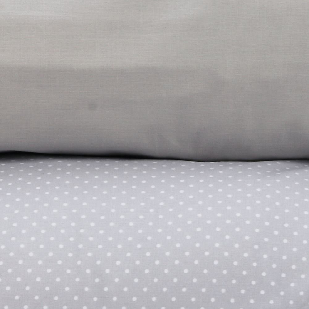 Jogo de Cama Casal Percal Buona Fortuna 3 pçs - Poa Prata