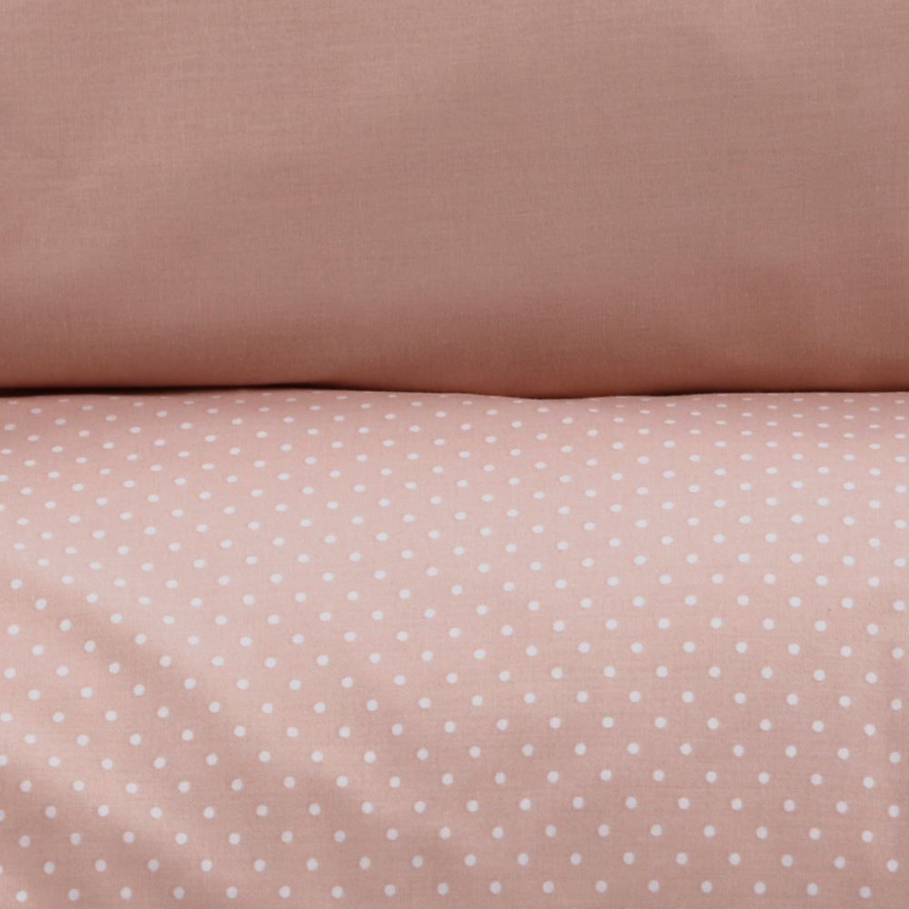 Jogo de Cama Casal Percal Buona Fortuna 3 pçs - Poa Rosa