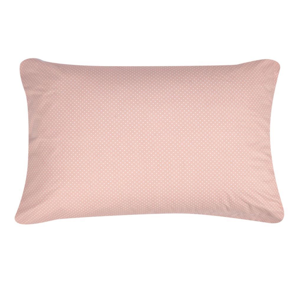 Jogo de Cama Casal Percal Buona Fortuna 3 pçs - Poa Rosa