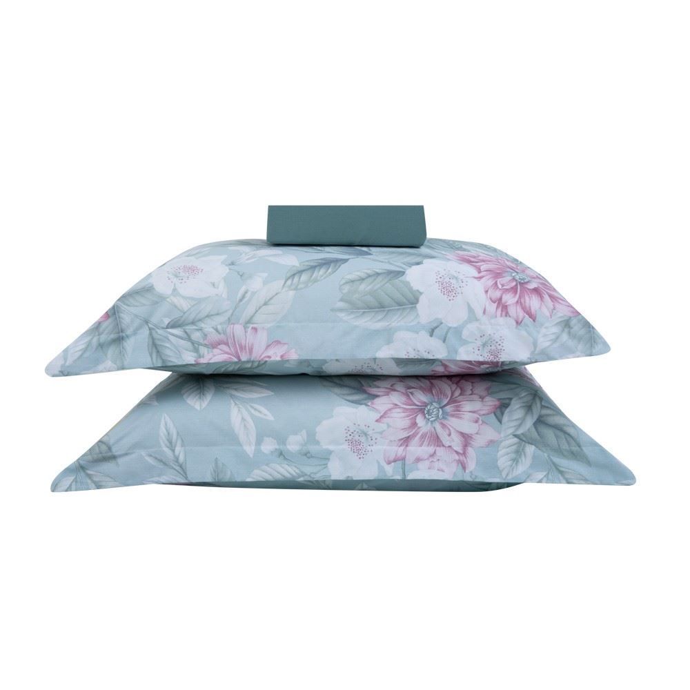 Jogo De Cama Casal 100% Algodão Buona Fortuna 3 Pcs - Isis Verde