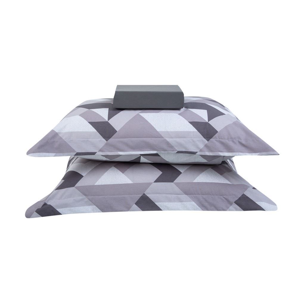 Jogo De Cama Casal 100% Algodão Buona Fortuna 3 Pcs - Heitor Chumbo