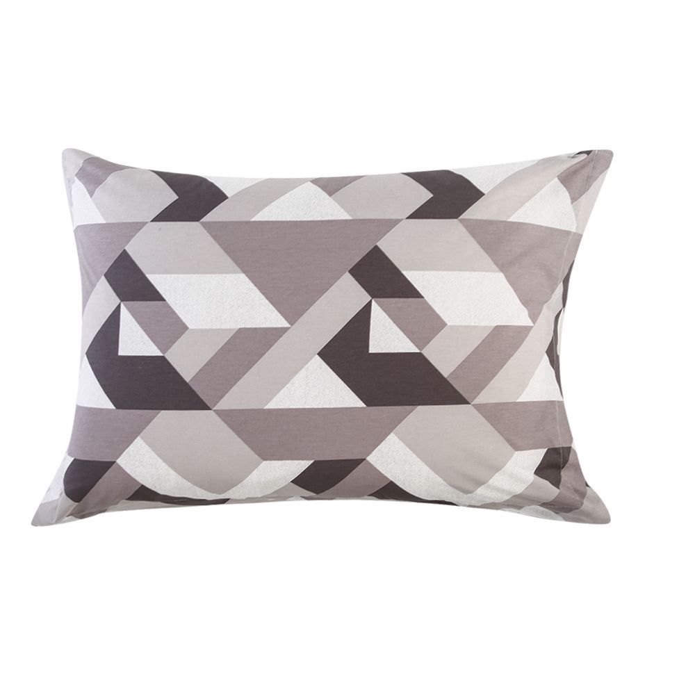 Jogo De Cama Casal Percal 200 Fios Buona Fortuna 3 Pçs - Textura Heitor Chumbo