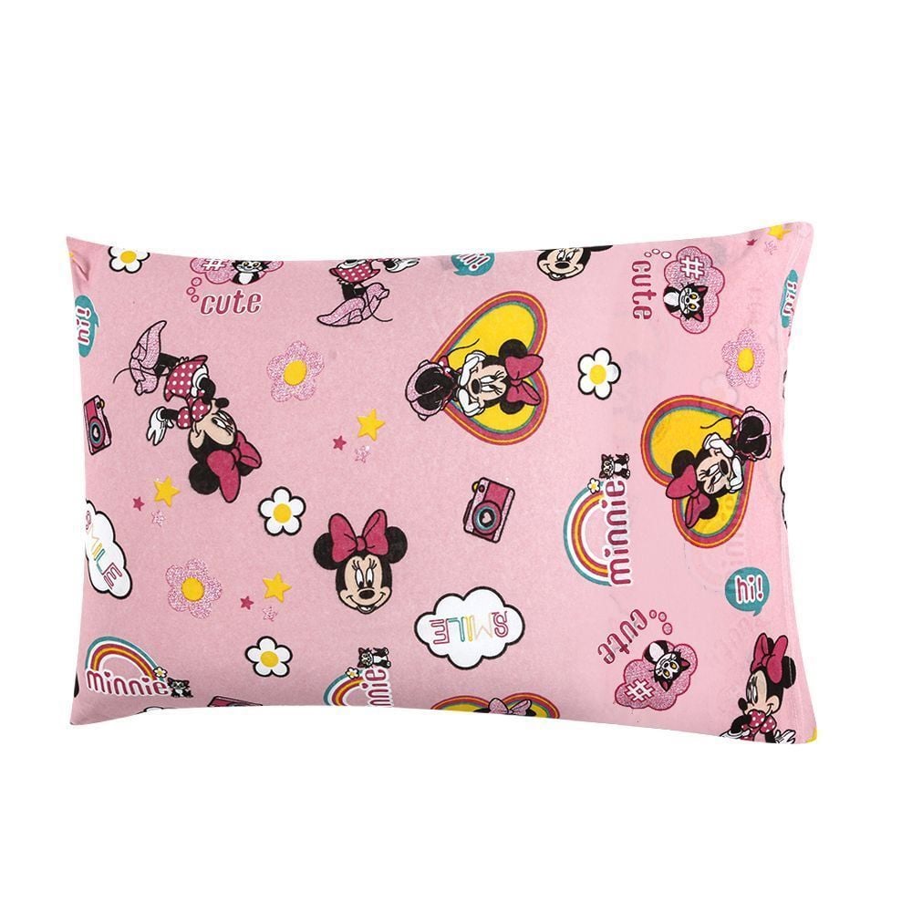 Jogo De Cama Casal Estampado Malha Disney 3 Pçs - Minnie Smile