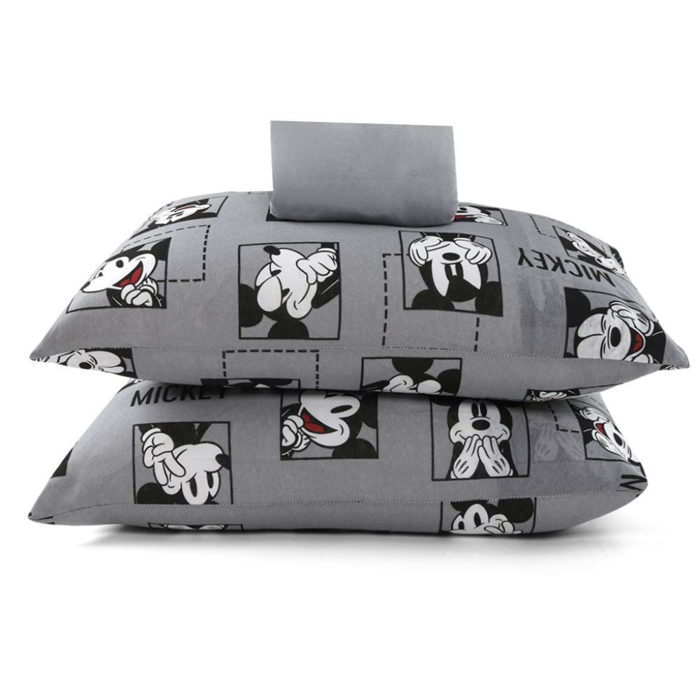 Jogo De Cama Casal Estampado Malha Disney 3 Pçs - Mickey Film