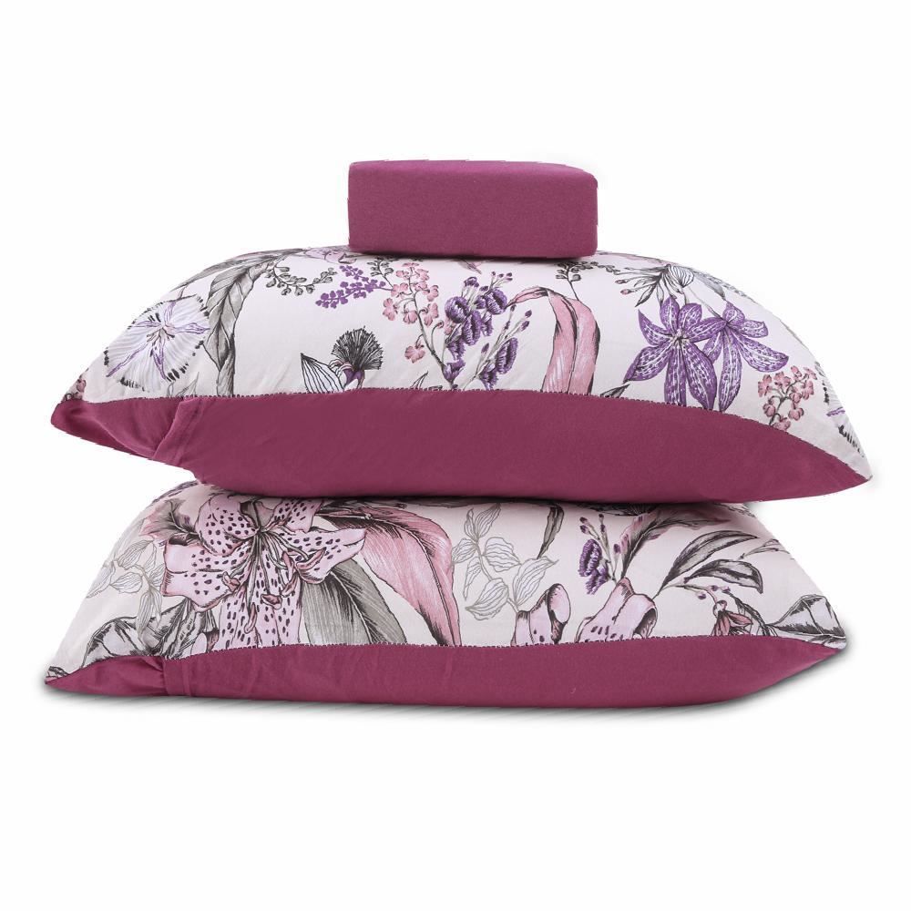 Jogo De Cama Casal Malha 3 Peças Havan Casa - Fúcsia