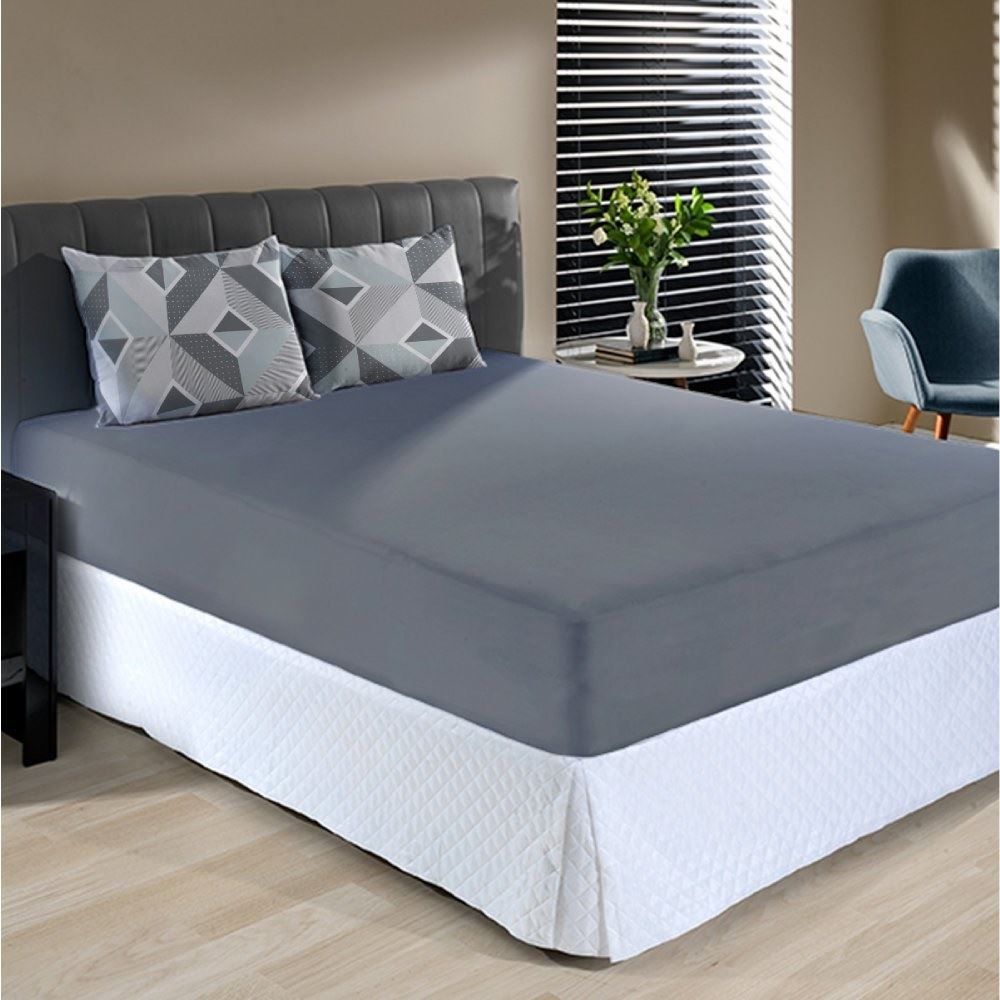 Jogo De Cama Casal Malha 3 Peças Havan Casa - Bruce Cinza