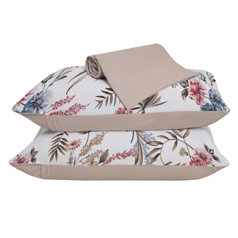 Jogo De Cama Casal Malha 100% Algodão Solecasa 3 Pçs - Kendy Bege