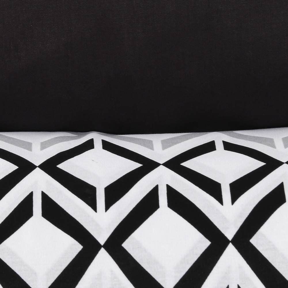 Jogo De Cama Casal Percal 200 Fios Buona Fortuna 4 Pçs - Benicio Preto