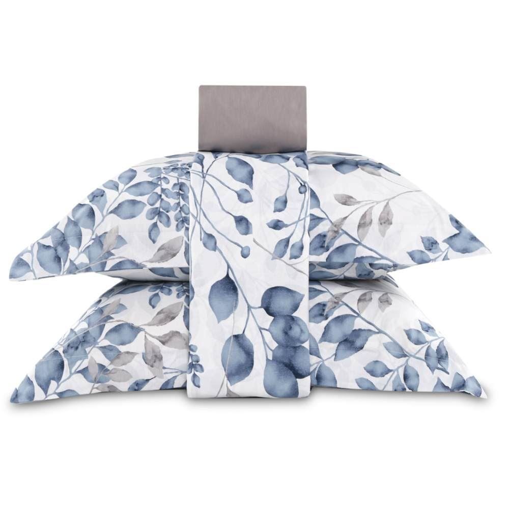 Jogo De Cama Casal Percal 200 Fios Buona Fortuna 4 Pçs - Jade Prata