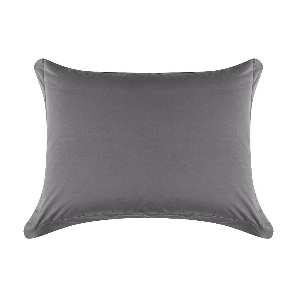 Jogo De Cama Casal Percal Buona Fortuna 4 Pçs - Cinza Chumbo