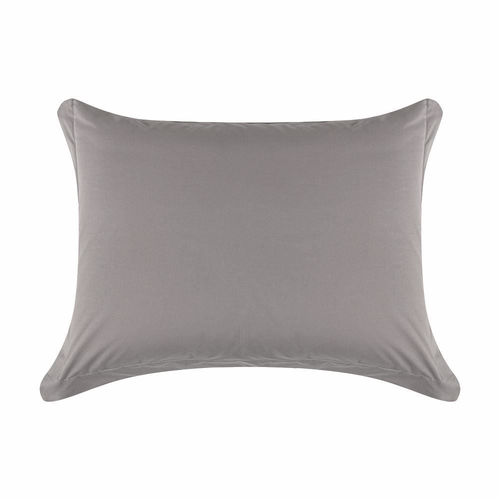 Jogo De Cama Casal Percal Buona Fortuna 4 Pçs - Cinza Prata