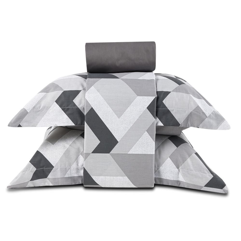 Jogo De Cama Casal Percal 200 Fios Buona Fortuna 4 Pçs - Heitor Chumbo