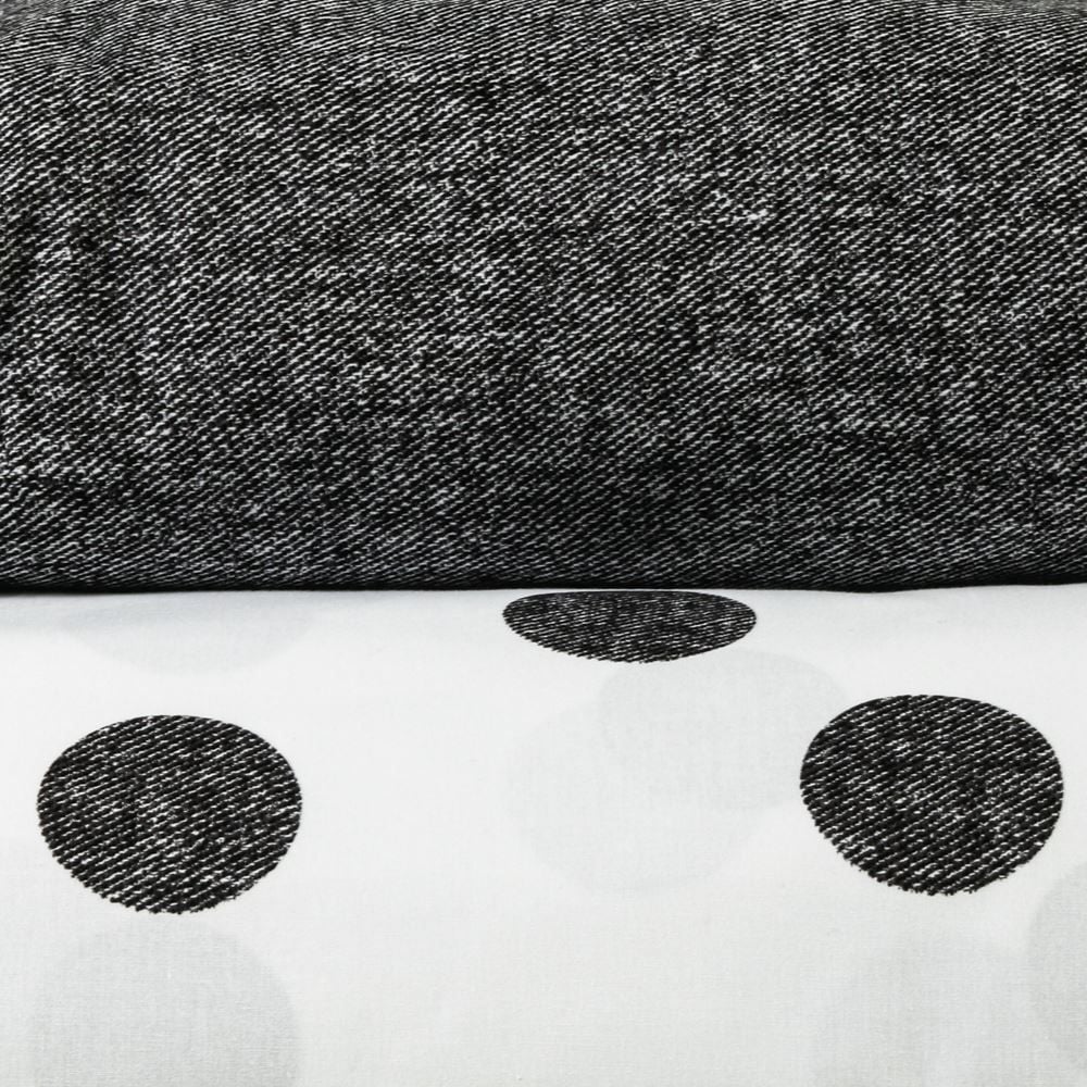 Jogo De Cama Casal Percal Buona Fortuna 4 Pçs - Poa Textura Preto