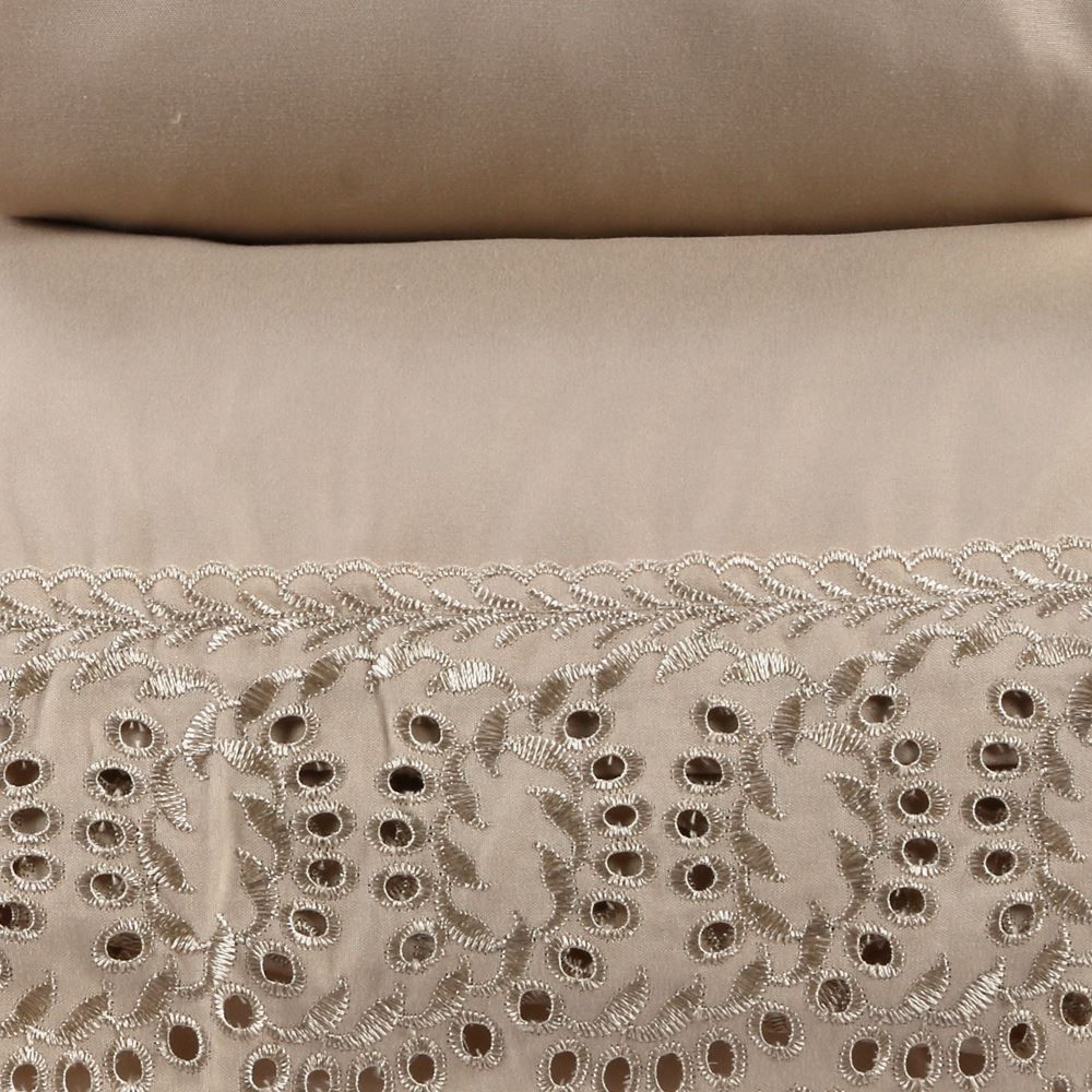 Jogo de Cama Imperial Casal com Renda Havan Casa 4 pçs - Bege