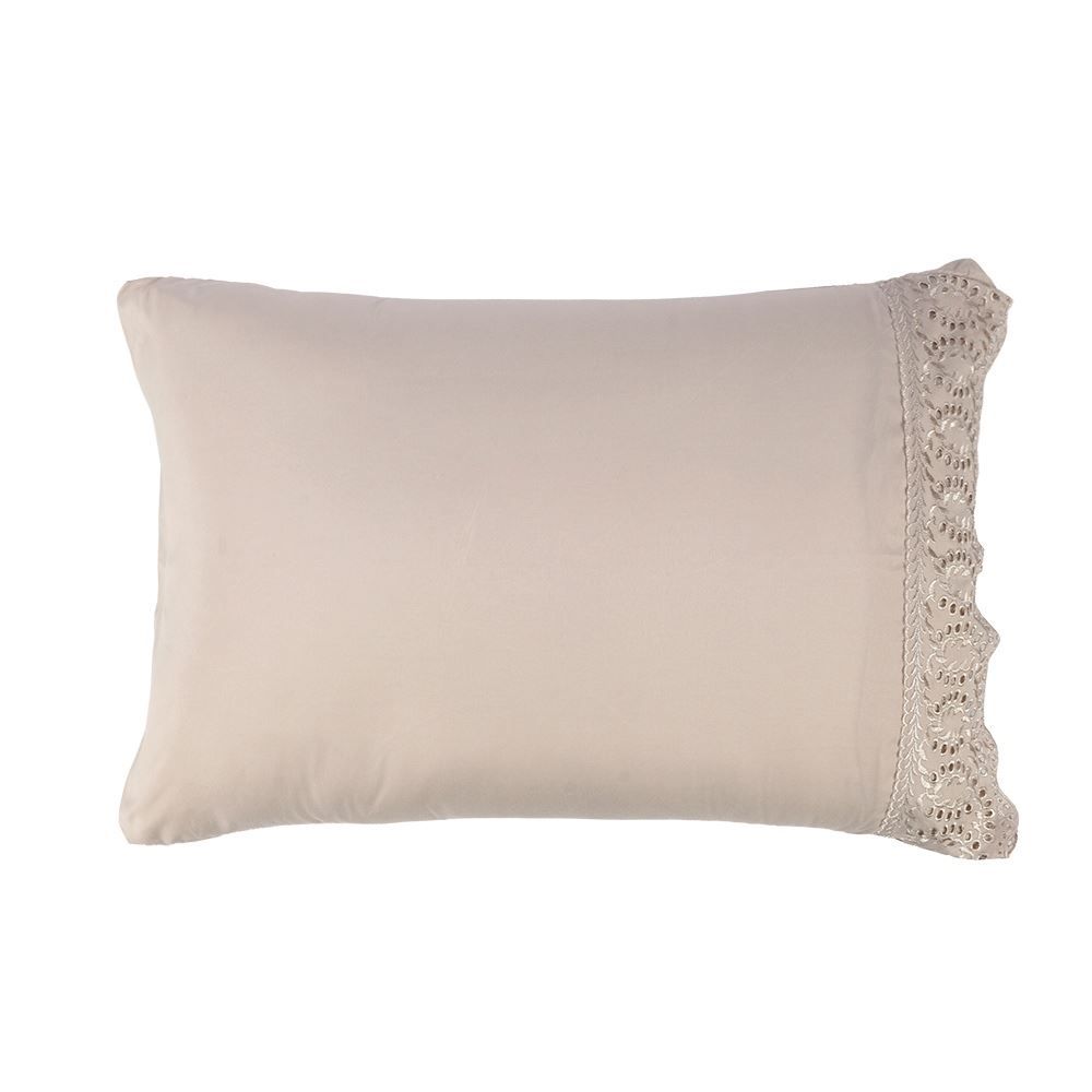 Jogo de Cama Imperial Casal com Renda Havan Casa 4 pçs - Bege