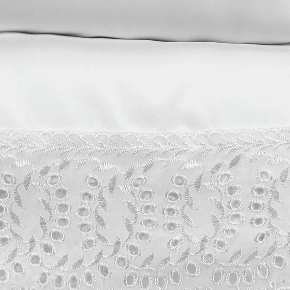 Jogo de Cama Imperial Casal com Renda Havan Casa 4 pçs - Branco